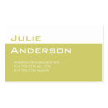 Modern Colors Light Celery & White Business Card 1