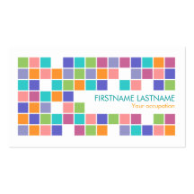 Modern Colour Tiles Mosaic Profile Business Card