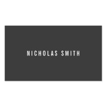 Modern dark grey simple generic professional business card templates