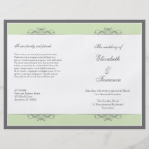 Modern Decorative Wedding Program Flyer