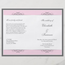 Modern Decorative Wedding Program Flyer