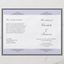 Modern Decorative Wedding Program Flyer