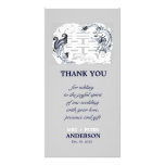 Modern Dragon-Phoenix Chinese Wedding Thank You Picture Card