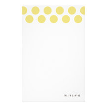Modern Elegant Beige Sand Dots Personalized Customized Stationery