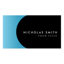 Modern elegant classy blue and black profile business card template