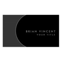 Modern elegant classy dark gray and black profile business cards