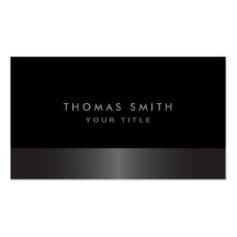 Modern elegant classy dark grey and black profile business card