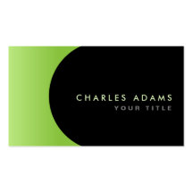 Modern elegant classy lime green and black profile business card templates