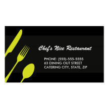 Modern elegant restaurant or catering business cards