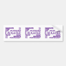 Modern Feminine Chic & Stylish Daughters Bumper Sticker