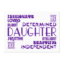 Modern Feminine Chic & Stylish Daughters Gallery Wrapped Canvas