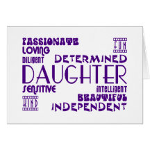 Modern Feminine Chic & Stylish Daughters Greeting Cards