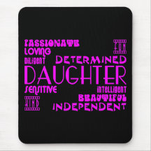 Modern Feminine Chic & Stylish Daughters Mouse Mats