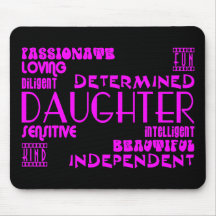 Modern Feminine Chic & Stylish Daughters Mousepad