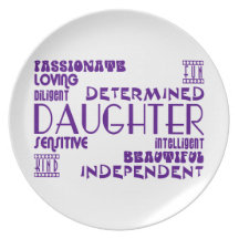 Modern Feminine Chic & Stylish Daughters Dinner Plates