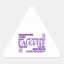 Modern Feminine Chic & Stylish Daughters Triangle Stickers