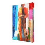 Modern  Figure Abstract   Painting Stretched Canvas Print