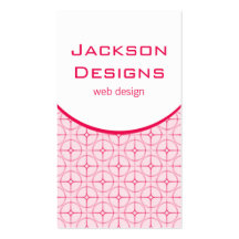 Modern Flair Business Card, Pink