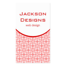 Modern Flair Business Card, Red