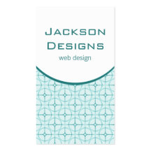 Modern Flair Business Card, Teal