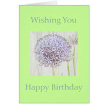 Modern Floral Birthday Greetings Card.
