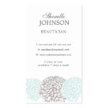 Modern Floral Flowers Neutral Beautician Cards Business Card Template