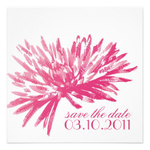 Modern Floral Save the Date Cards Personalised Announcement
