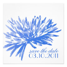 Modern Floral Save the Date Cards Personalised Invite