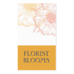 Modern Florist Business Card Yellow Grey