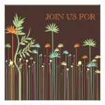 Modern Flowers Bridal Shower Invitation