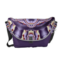 Modern fractal kaleidoscope Messenger bag