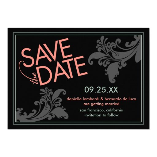 Modern Grace Save Date Announcements