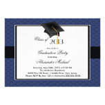 Modern Graduate Cap & Tassel Graduation Party Personalised Invitations