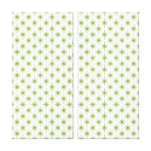 Modern Green Christmas Star Pattern Gallery Wrap Canvas