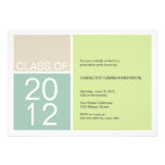 Modern green colour block class graduation invite