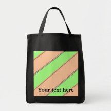 Modern green orange diagonal stripes bags