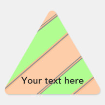 Modern green orange diagonal stripes sticker