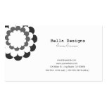 Modern Grey Flower Business Card
