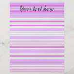 Modern grey violet and pink horizontal stripes personalized flyer