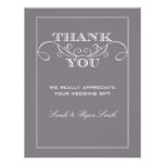 Modern Grey Wedding Thank You Cards Custom Invite
