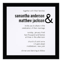 Modern Heart Ampersand Wedding Invitation