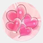 MODERN HEARTS by SHARON SHARPE Round Stickers