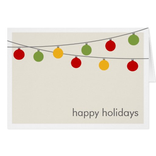 Modern Holiday Christmas Ornaments Greeting Card