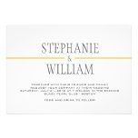 Modern Line Wedding Invitation Card in Orange invitations