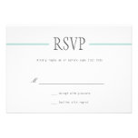 Modern Line Wedding RSVP Cards in Blue invitations