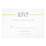 Modern Line Wedding RSVP Cards in Lime invitations