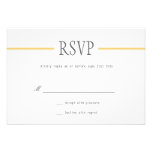 Modern Line Wedding RSVP Cards in Orange invitations