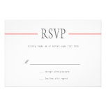 Modern Line Wedding RSVP Cards in Pink invitations