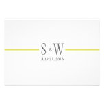 Modern Line Wedding Thank You Card in Lime invitations