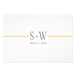 Modern Line Wedding Thank You Card in Orange invitations